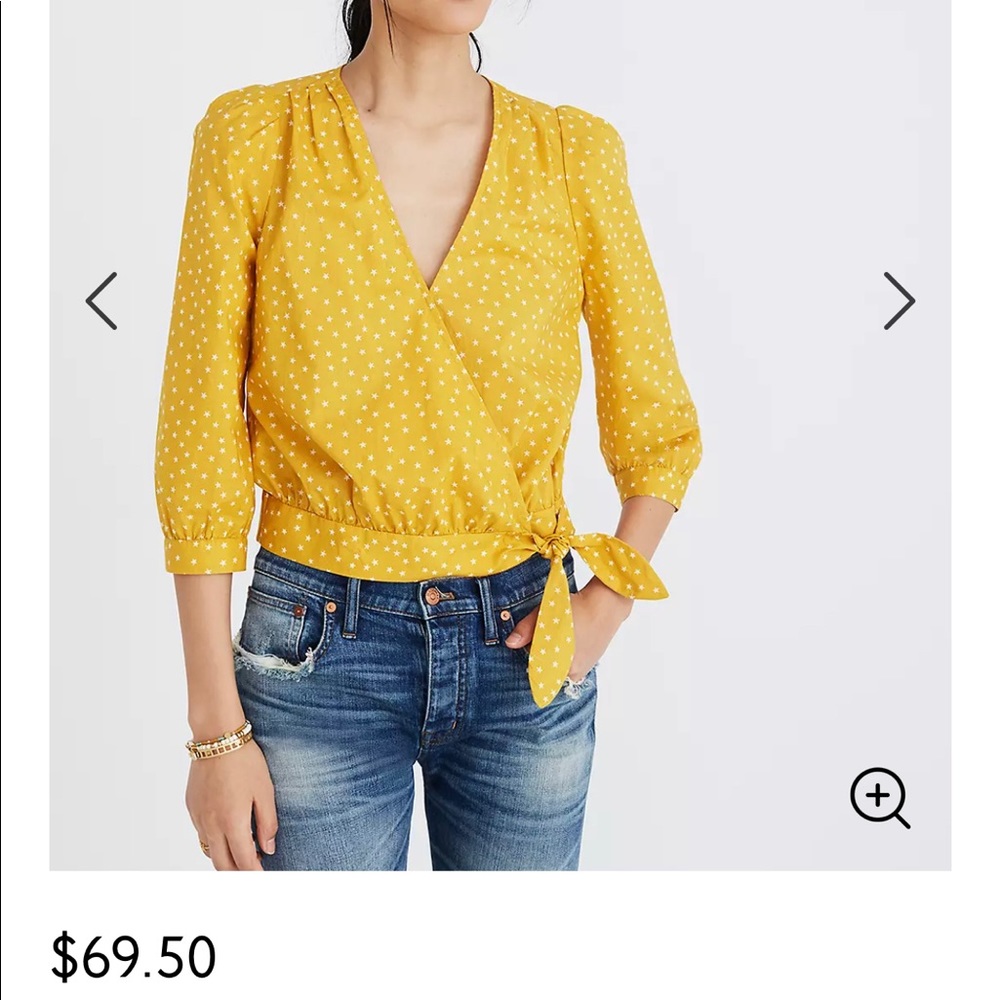 MADEWELL WRAP TOP IN STAR SCATTER